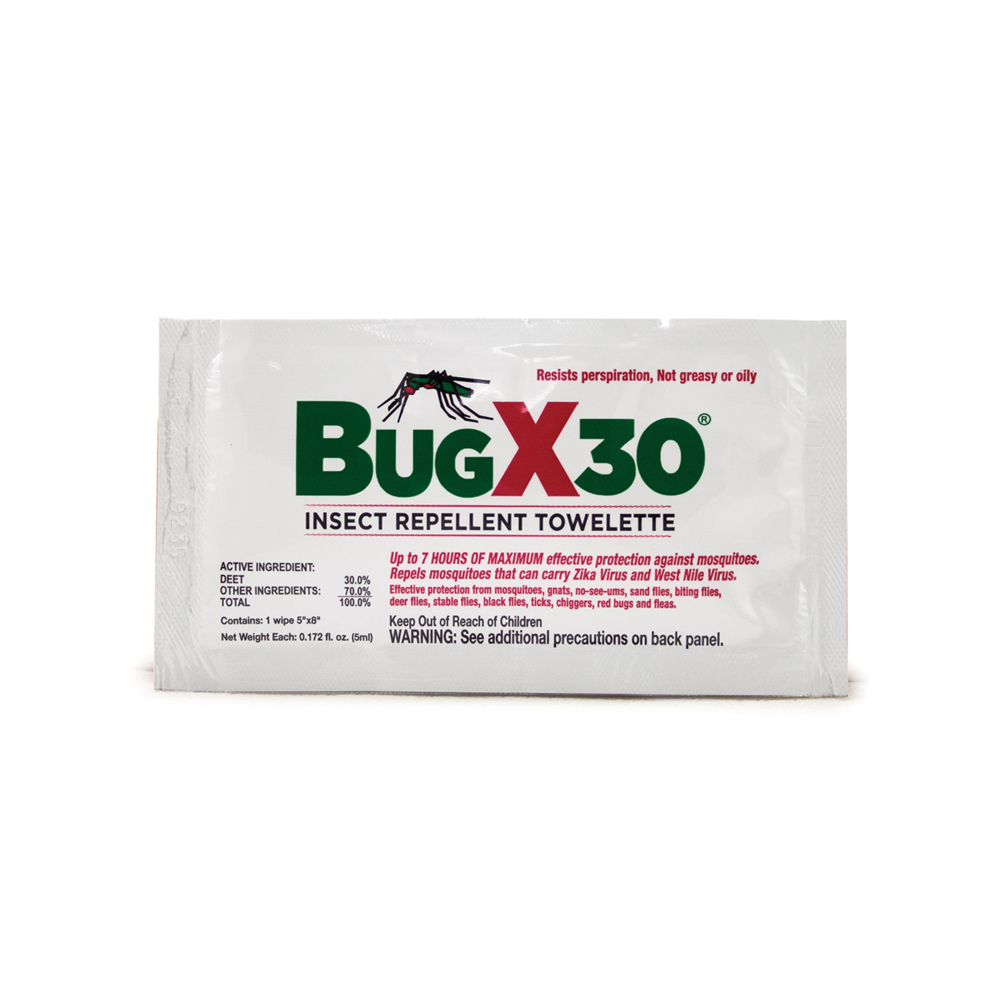 BUGX30 Insect Repellent Wipes (30% DEET, 50-Pack) from GME Supply